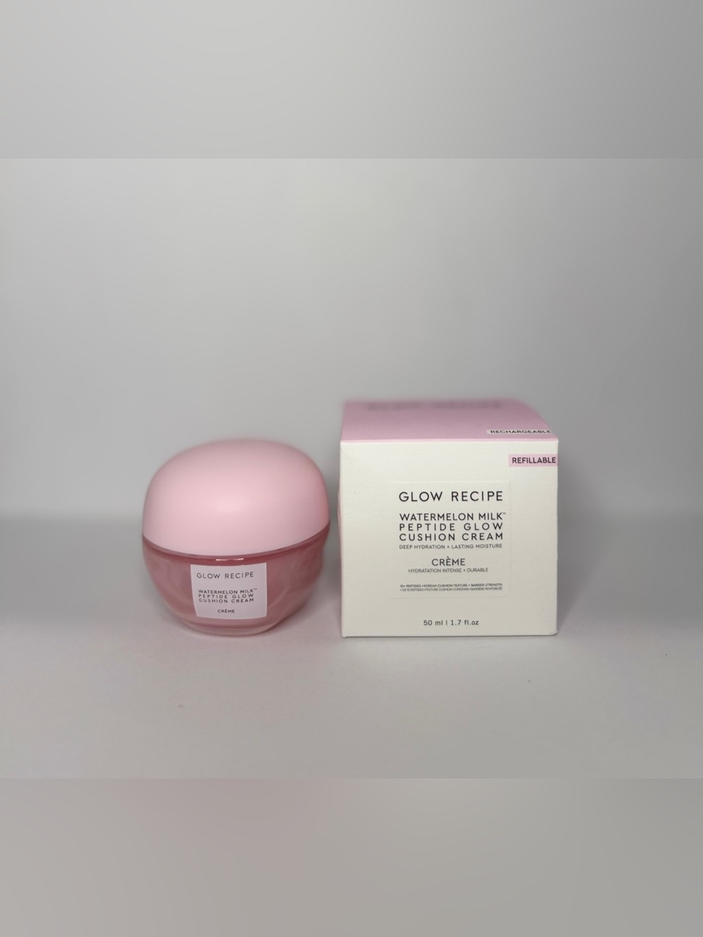 Glow Recipe Watermelon Milk Peptide Glow Cushion Cream 50ml ✨ Refillable